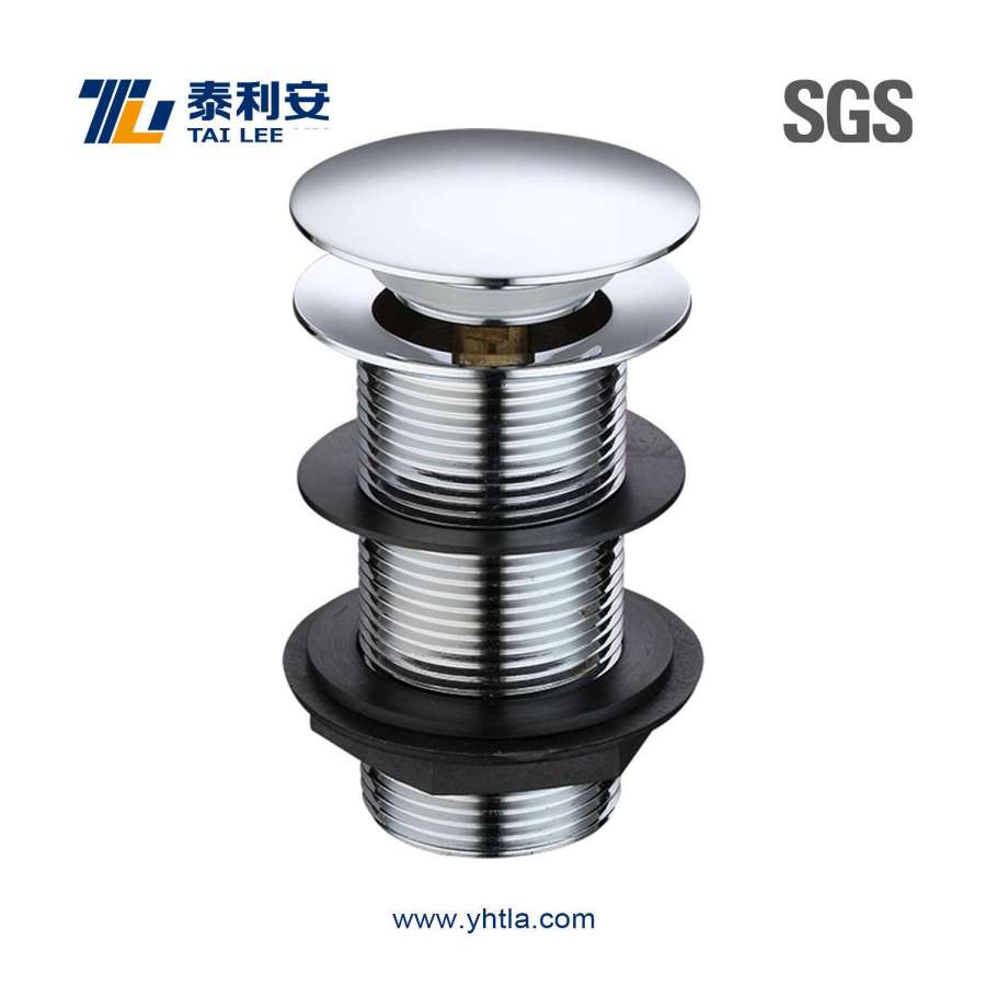 Sanitary Ware Pop up Chrome Plated Brass Basin Waste Mushroom Cap (T1011)